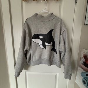 Dressed in Lala Whale Yeah Reversible Boxy Pullover
